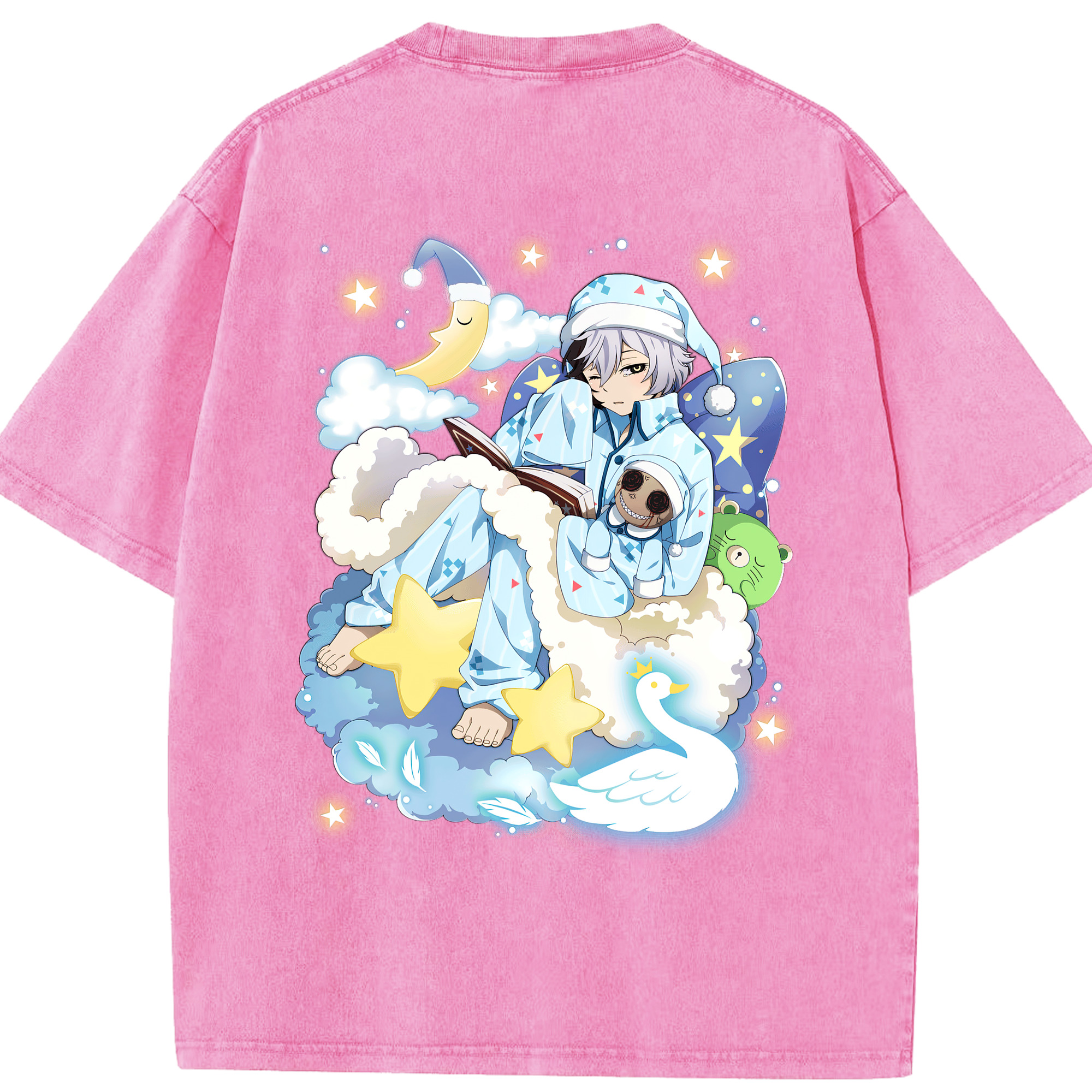 （画像用） 文豪ストレイドッグス Bungo Stray Dogs 綿100% ヴィンテージ風 半袖Tシャツ（背面プリント）